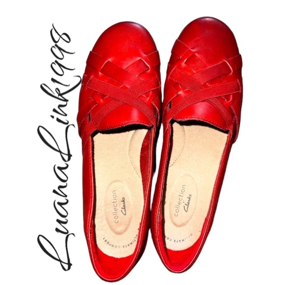 Clarks Shoes Red Clarks Flatsultimate Comfort Collection Orthopedic Shoes 7m Poshmark